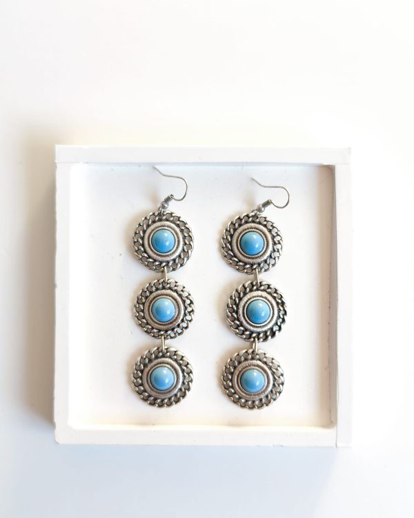 Blue Aura Bohemian Earrings